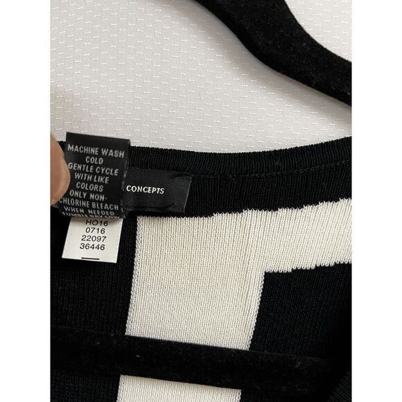 INC International Concepts Formal Womens Long Sleeve Bodycon Dress Striped Small - Picture 6 of 7